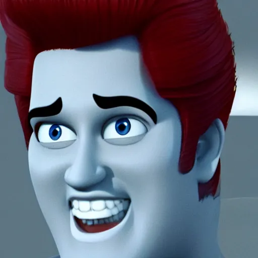 Image similar to elvis presley in the incredibles ( 2 0 0 4 ), 3 d render, pixar,