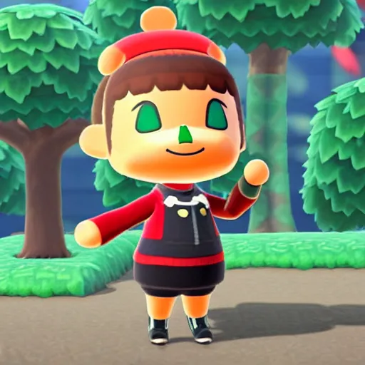 Image similar to very cute new animal crossing villager, octane render