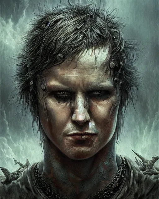 Prompt: the rev ( avenged sevenfold drummer ), hyper realistic face, beautiful eyes, fantasy art, in the style of greg rutkowski, intricate, hyper detailed, smooth