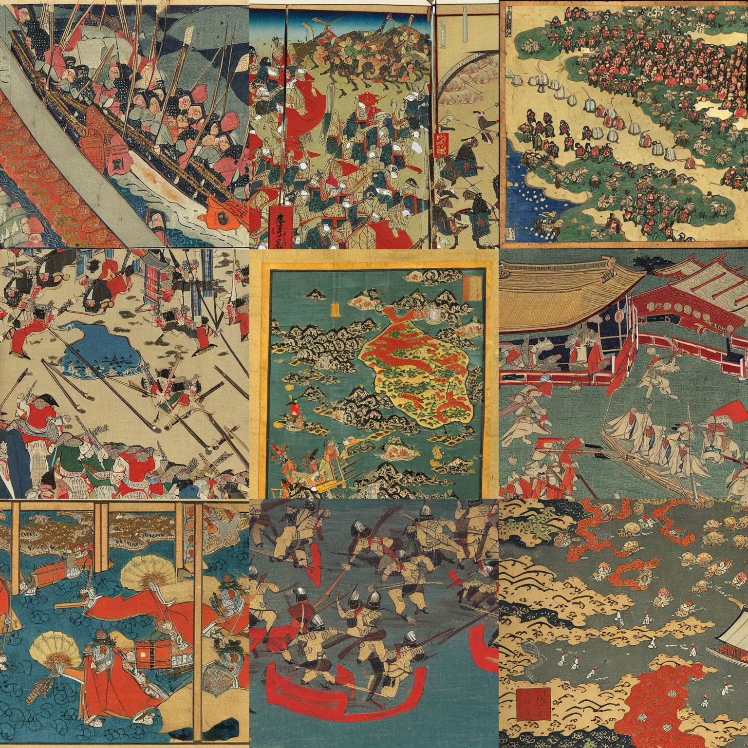 Prompt: Ottomans invading medieval Japan, high detail