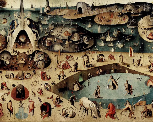 Image similar to hieronymus bosch concept art of the gta v