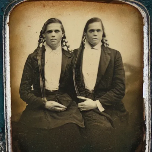 Image similar to tintype photo, two-headed shark