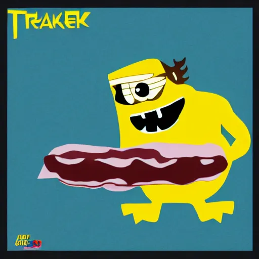 Image similar to banana monster eating star trek, in the style of meat canyon,