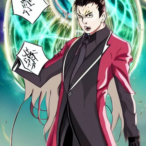 Prompt: Elon musk as a anime villain in his final form