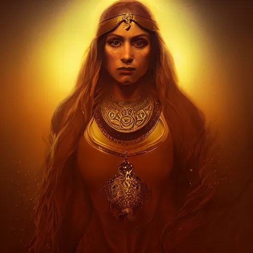 Prompt: Gracious Isis priestess portrait, atmospheric lighting, painted, intricate, volumetric lighting, beautiful, rich deep colors masterpiece, golden hour, sharp focus, ultra detailed, by Leesha Hannigan, Ross Tran, Thierry Doizon, Kai Carpenter,Ignacio Fernández Ríos