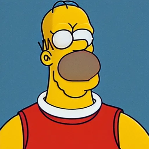 Prompt: Homer Simpson looking livid staring into the camera in a dark dingy room