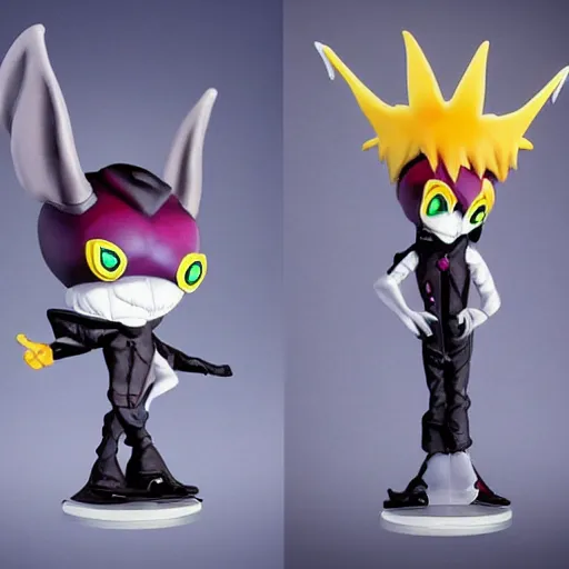 Image similar to alastor the radio demon from habitz hotel, anime figurines, anime, figure, very high quality