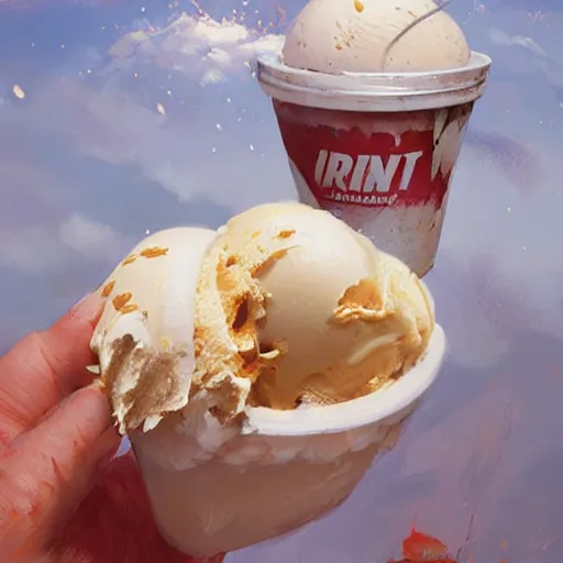 Image similar to chicken flavored ice cream, greg rutkowski