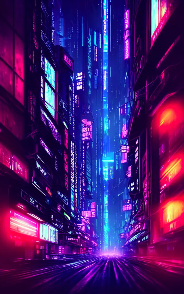 Image similar to a magnificent dark neon futuristic cyberpunk city bustling street at night cyberart photography by liam wong rendered in octane, 3 d render, trending on cgsociety, blender 3 d