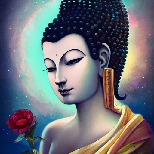 Prompt: buddha by anna dittmann