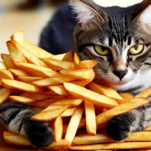 Prompt: is that a cat or an order of fries? i honestly can't tell.