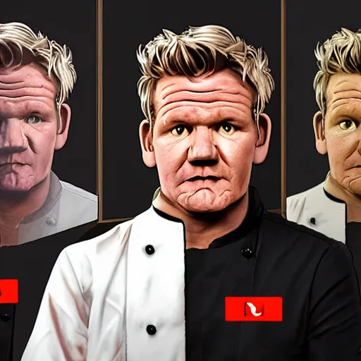 Prompt: Gordon Ramsay as a character in the game League of Legends, with a background based on the game League of Legends, detailed face