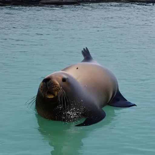 Prompt: “ a fat sea lion”