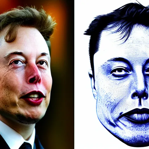 Image similar to face on elon musk on a monkey