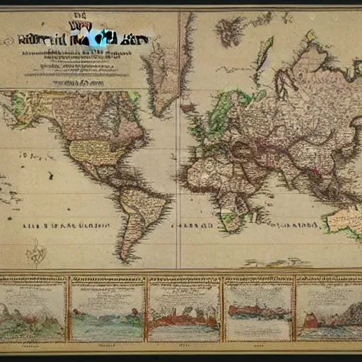 Prompt: map of the world drawn by an american