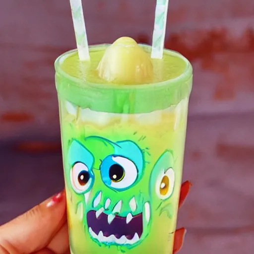 Image similar to Monster from potato drink milk