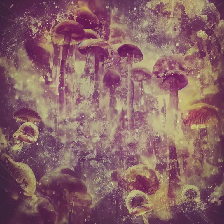 Image similar to double exposure of dally life, symbols of live, explosion, love is the most relevant theme, love is infinity, love is begin of all, 8 k resolution, artistic mode, artistic, trending on instagram, long exposure, love art, serious, fantasy and dreams vibes, mushrooms style and macro style