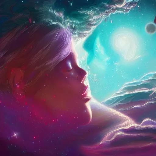 Prompt: Cosmic thought, digital painting, ultradetailed, artstation
