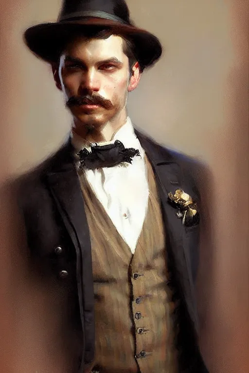 Prompt: victorian gentelman, painting by daniel gerhartz, detailed art, artstation