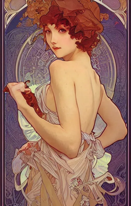 Prompt: bodice ripper book cover art by artgerm alphonse mucha, wlop