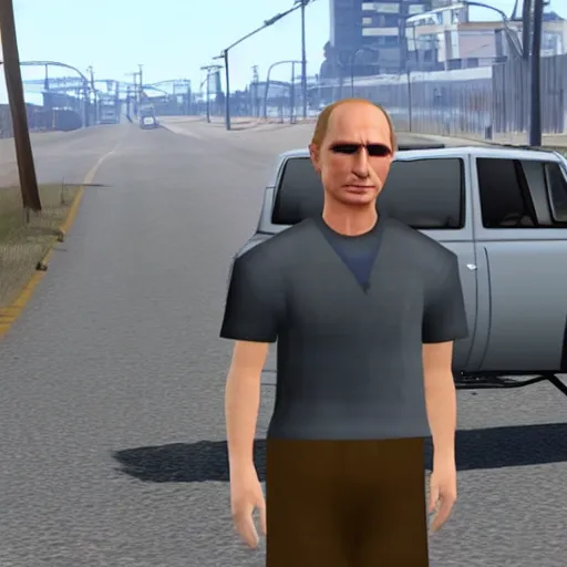 Prompt: Putin in gta San Andreas