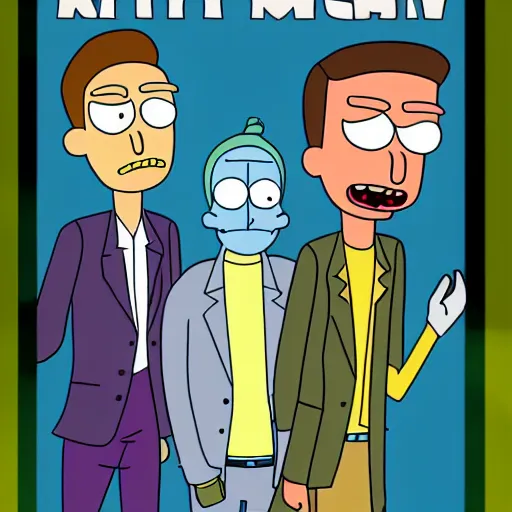 Image similar to Matt Smith in style of Rick and Morty