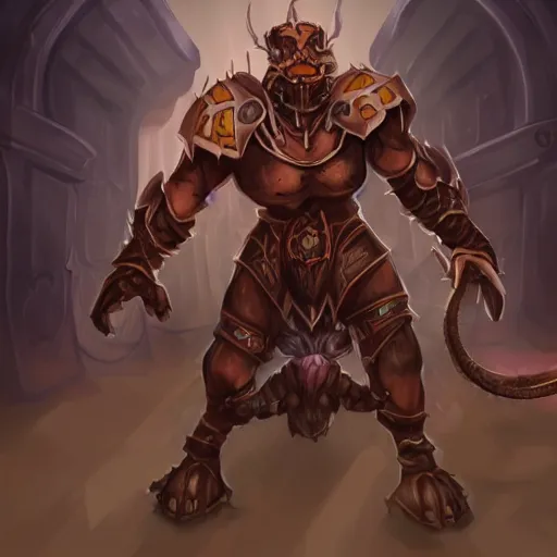 Image similar to humanised scorpion as a world of warcraft boss