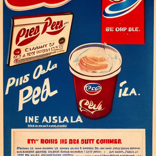 Prompt: An advertisement for pepsi cola and insulin combo