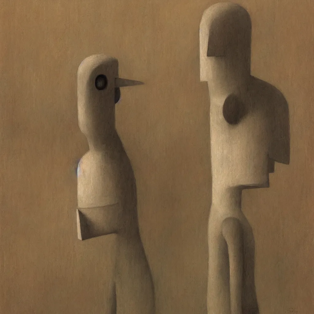 Image similar to a portrait of a character by Shaun Tan