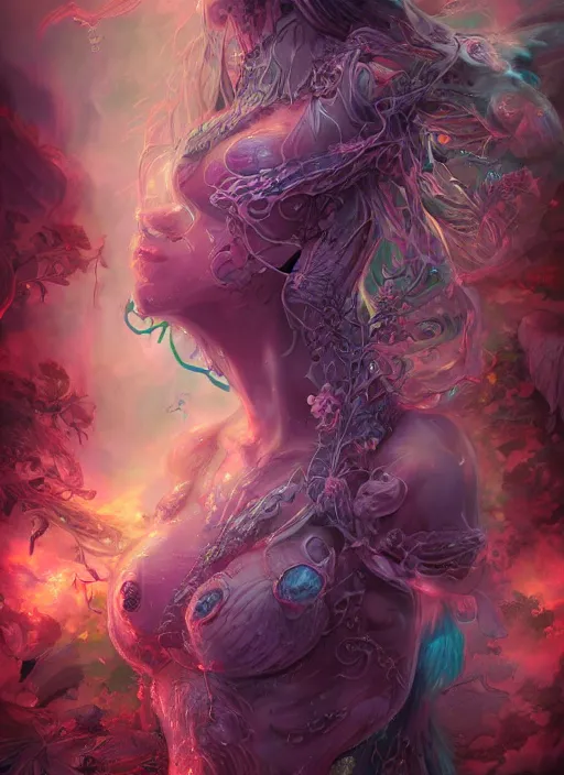 Image similar to dreamscape, female, ross tran, vivid colors, anatomical, highly detailed sculpture, intricate detailed, ommatidia, 8 k, cinematic atmosphere, post - processing