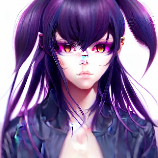 Image similar to full headshot portrait of a catgirl, By shirow masamune, WLOP, Avetetsuya Studios, colored sketch anime manga panel, trending on artstation, pixiv art, smooth, artgem, elegant, highly detailed, pixiv trending, anime inspired, by studio trigger, attractive character