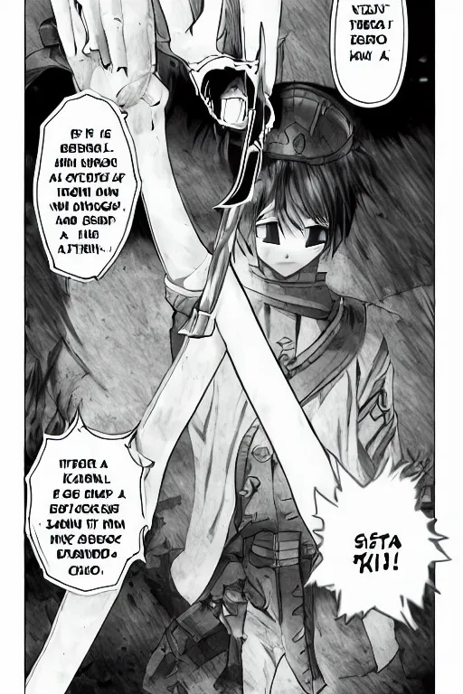 Image similar to A king is reborn manga, chapter 230, page 16, Hirochi is wielding the demonic sword, high resolution, color