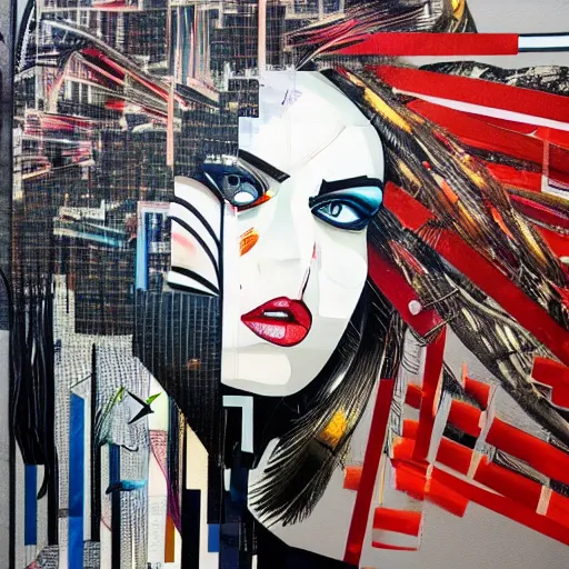 Image similar to beautiful woman seen in profile, haloed by an explosion of microsoft excel chart lines and graphs, white background, sandra chevrier, rik oostenbroek