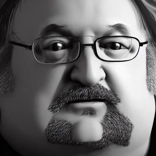 Image similar to gabe newell made out of steam