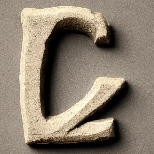 Image similar to letter s in the shape of a stone