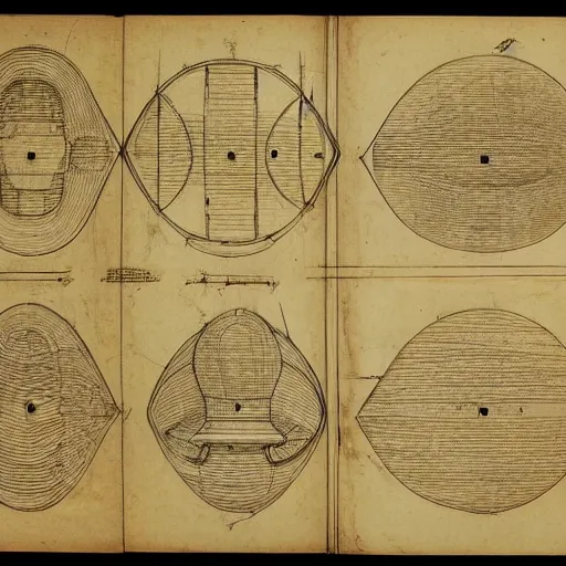 Image similar to leonardo da vinci sketches of a toilet seat. blueprint of a toilet seat. booknote.