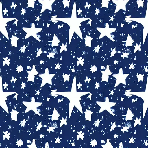 Prompt: chicago, seamless pattern : : 2 nighttime, stars, snow : : 1