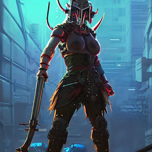 Image similar to cyberpunk viking helmet mask warrior goddess robot ninja fantasy, art gta 5 cover, official fanart behance hd artstation by jesper ejsing, by rhads, makoto shinkai and lois van baarle, ilya kuvshinov, ossdraws