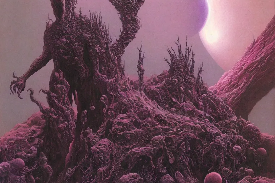 Image similar to otherworlds, wayne barlowe.