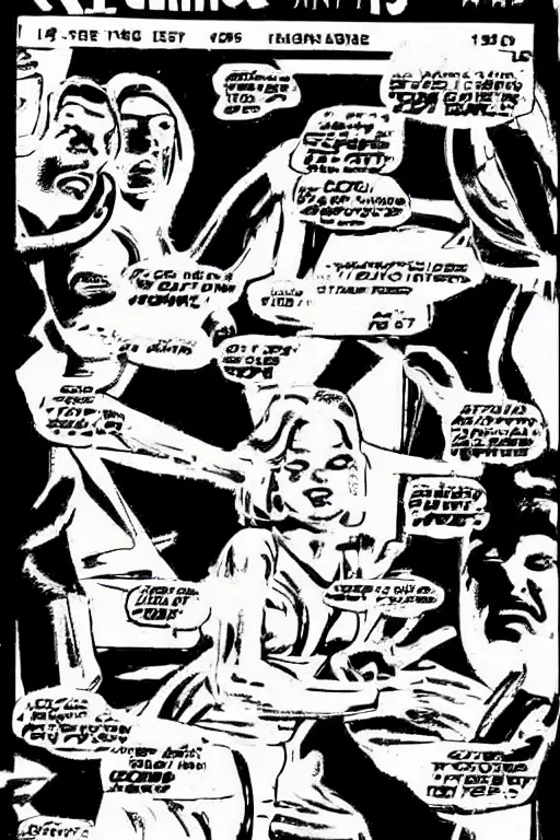 Prompt: A panel from the X-Files comic, by Jack Kirby (1968)