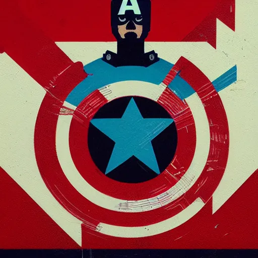 Prompt: Captain America profile picture by Sachin Teng, asymmetrical, Organic Painting , Matte Painting, geometric shapes, hard edges, graffiti, street art:2 by Sachin Teng:4