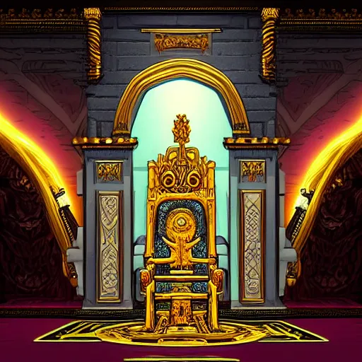 Image similar to Digital art of the throne room Imperial