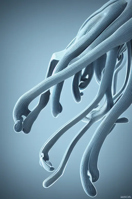 Prompt: “Ultrarealistic 3D model of human artillary veins. Close-up. Octane render. Cinematic lighting.”