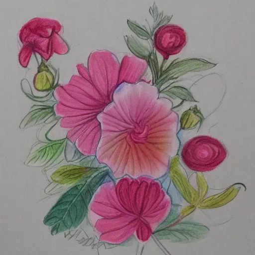 Image similar to floral sketch