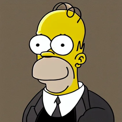 Image similar to Homer Simpson in a tuxedo