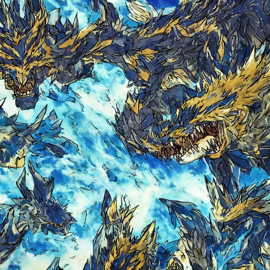 Prompt: Zinogre, dramatic