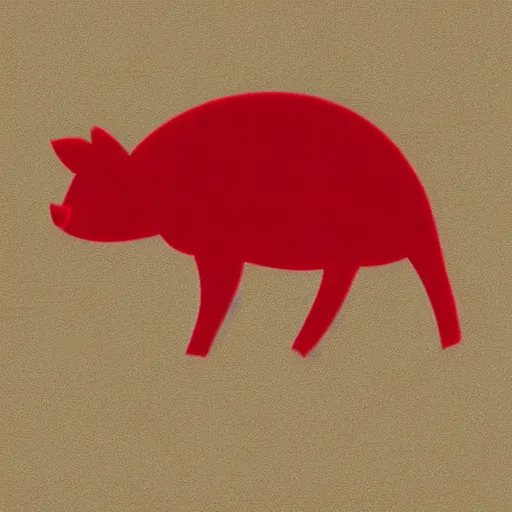 Prompt: minimalistic piglet