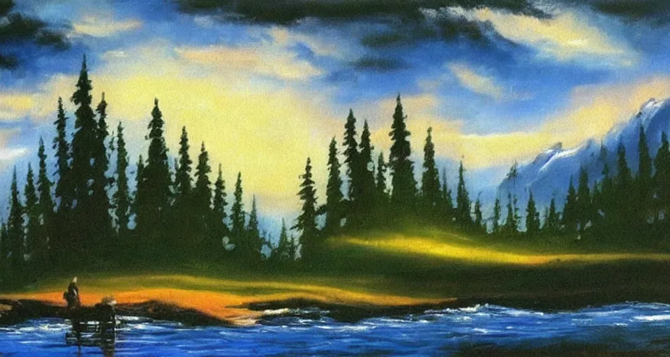 Prompt: the best painting ever by Bob ross