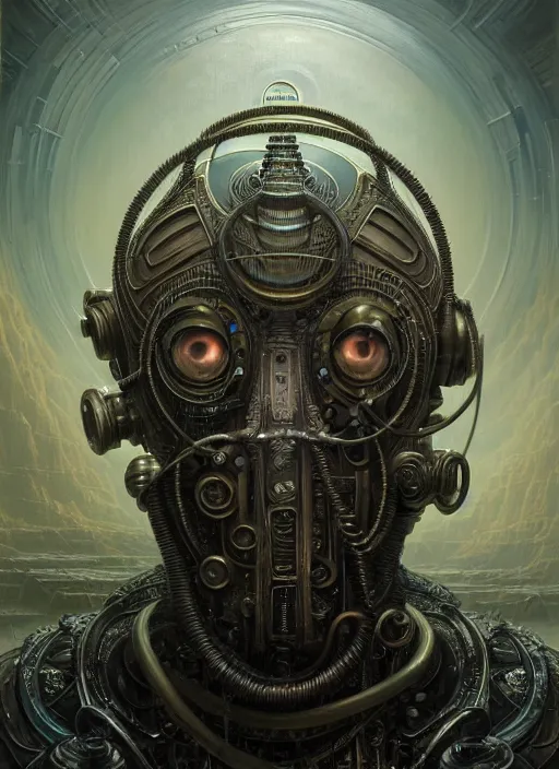 Prompt: closeup portrait shot of cthulu as a robot in a scenic dystopian environment, intricate, elegant, highly detailed, centered, digital painting, artstation, concept art, smooth, sharp focus, illustration, artgerm, tomasz alen kopera, peter mohrbacher, donato giancola, joseph christian leyendecker, wlop, boris vallejo