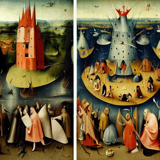 Prompt: a painting by Hieronymous Bosch on steroids